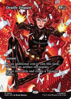 Deadly Dispute (Borderless) card from Marvel Universe Eternal-Legal