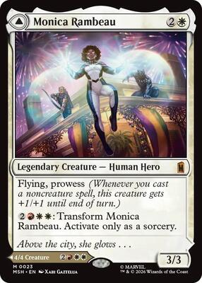 Monica Rambeau card from Marvel Super Heroes