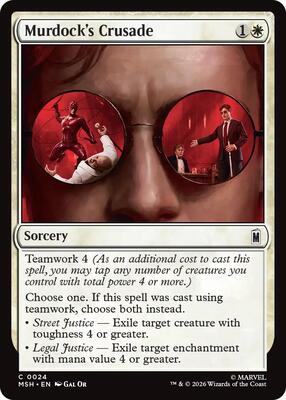 Murdock's Crusade card from Marvel Super Heroes