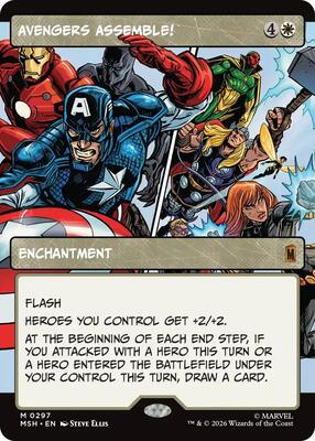 Avengers Assemble! (Borderless) (0297) card from Marvel Super Heroes