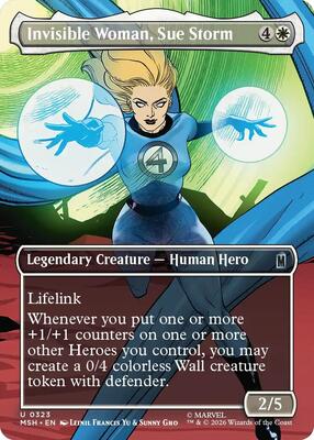 Invisible Woman, Sue Storm (Borderless) card from Marvel Super Heroes