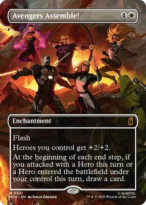 Avengers Assemble! (Borderless) (0341) card from Marvel Super Heroes