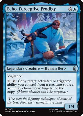 Echo, Perceptive Prodigy card from Marvel Super Heroes