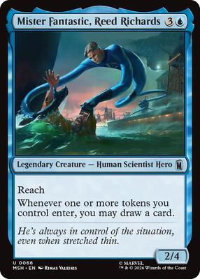 Mister Fantastic, Reed Richards card from Marvel Super Heroes