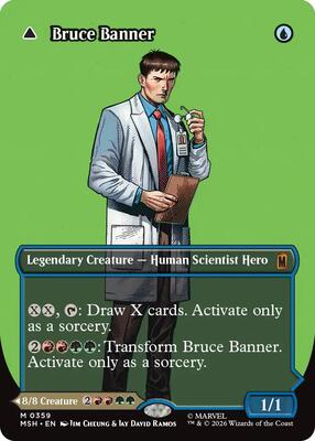 Bruce Banner (Borderless) (0359) card from Marvel Super Heroes