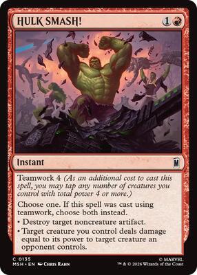 HULK SMASH! card from Marvel Super Heroes