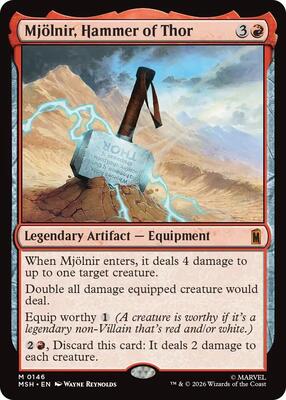 Mjolnir, Hammer of Thor card from Marvel Super Heroes