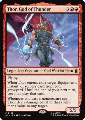 Thor, God of Thunder card from Marvel Super Heroes