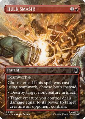 HULK SMASH! (Borderless) card from Marvel Super Heroes