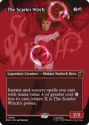 The Scarlet Witch (Borderless) card from Marvel Super Heroes