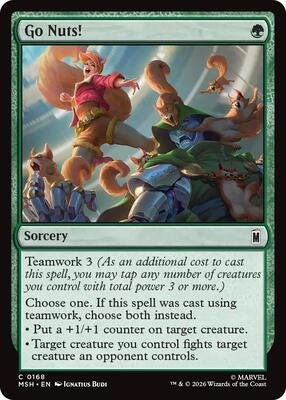 Go Nuts! card from Marvel Super Heroes