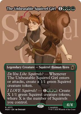 The Unbeatable Squirrel Girl (Borderless) card from Marvel Super Heroes