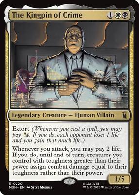 The Kingpin of Crime card from Marvel Super Heroes