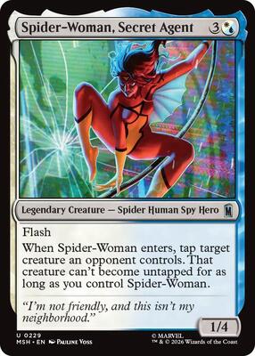 Spider-Woman, Secret Agent card from Marvel Super Heroes