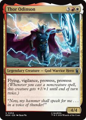 Thor Odinson card from Marvel Super Heroes