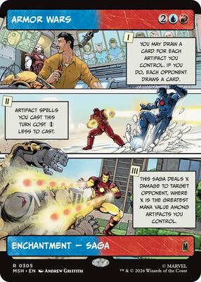 Armor Wars (Borderless) card from Marvel Super Heroes