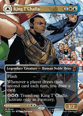 King T'Challa (Borderless) (0346) card from Marvel Super Heroes