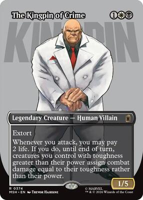 The Kingpin of Crime (Borderless) (0374) card from Marvel Super Heroes