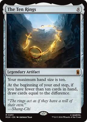 The Ten Rings card from Marvel Super Heroes
