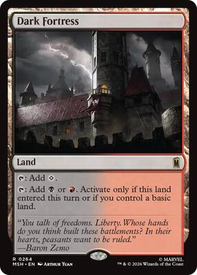 Dark Fortress card from Marvel Super Heroes