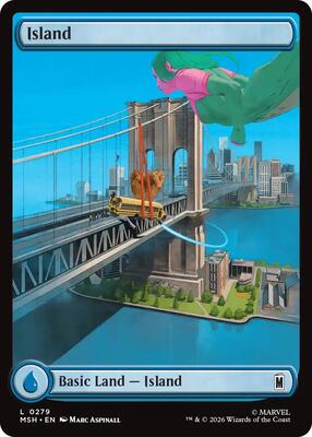 Island (0279) card from Marvel Super Heroes