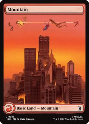 Mountain (0283) card from Marvel Super Heroes
