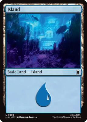 Island (0289) card from Marvel Super Heroes