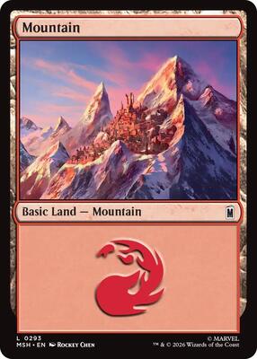 Mountain (0293) card from Marvel Super Heroes