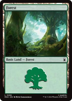 Forest (0296) card from Marvel Super Heroes