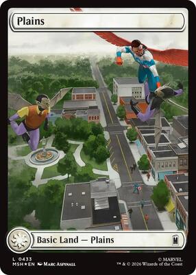 Plains (0433) (Surge Foil) card from Marvel Super Heroes