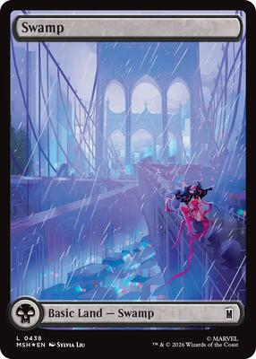 Swamp (0438) (Surge Foil) card from Marvel Super Heroes
