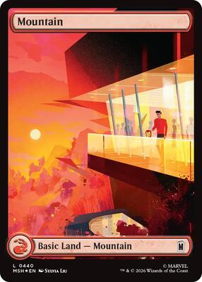 Mountain (0440) (Surge Foil) card from Marvel Super Heroes