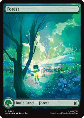 Forest (0442) (Surge Foil) card from Marvel Super Heroes