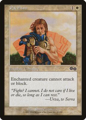 Pacifism card from Urza's Saga