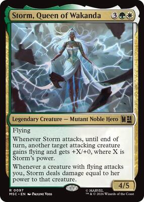 Storm, Queen of Wakanda card from Commander: Marvel Super Heroes