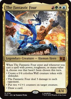 The Fantastic Four card from Commander: Marvel Super Heroes