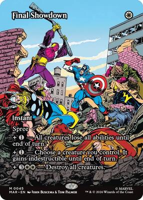 Final Showdown (Borderless) card from Marvel Universe Eternal-Legal