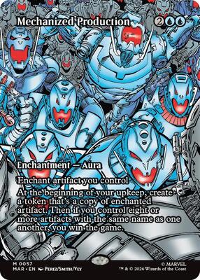 Mechanized Production (Borderless) card from Marvel Universe Eternal-Legal