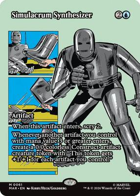Simulacrum Synthesizer (Borderless) card from Marvel Universe Eternal-Legal