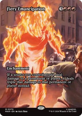 Fiery Emancipation (Borderless) card from Marvel Universe Eternal-Legal