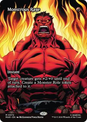 Monstrous Rage (Borderless) card from Marvel Universe Eternal-Legal