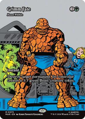 Grimm Fate - Beast Within (Borderless) card from Marvel Universe Eternal-Legal