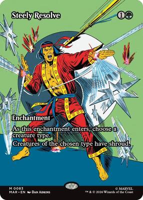 Steely Resolve (Borderless) card from Marvel Universe Eternal-Legal