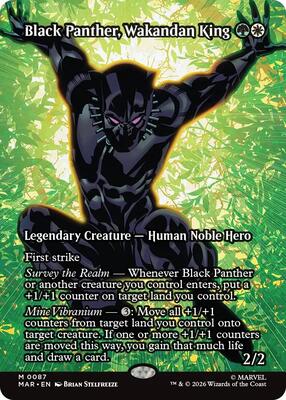 Black Panther, Wakandan King (Borderless) card from Marvel Universe Eternal-Legal