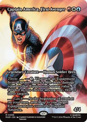 Captain America, First Avenger (Borderless) card from Marvel Universe Eternal-Legal