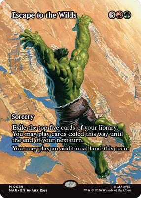 Escape to the Wilds (Borderless) card from Marvel Universe Eternal-Legal