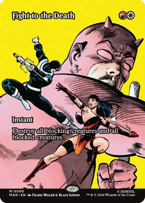 Fight to the Death (Borderless) card from Marvel Universe Eternal-Legal