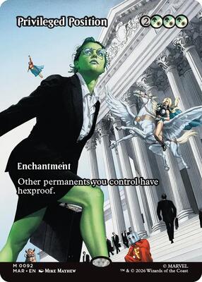Privileged Position (Borderless) card from Marvel Universe Eternal-Legal