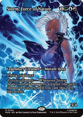 Storm, Force of Nature (Borderless) card from Marvel Universe Eternal-Legal