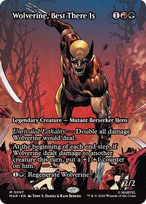 Wolverine, Best There Is (Borderless) card from Marvel Universe Eternal-Legal